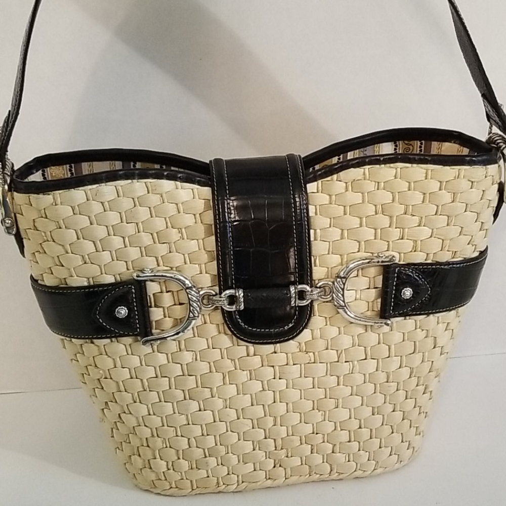 Brighton Straw Shoulder Bag Purse